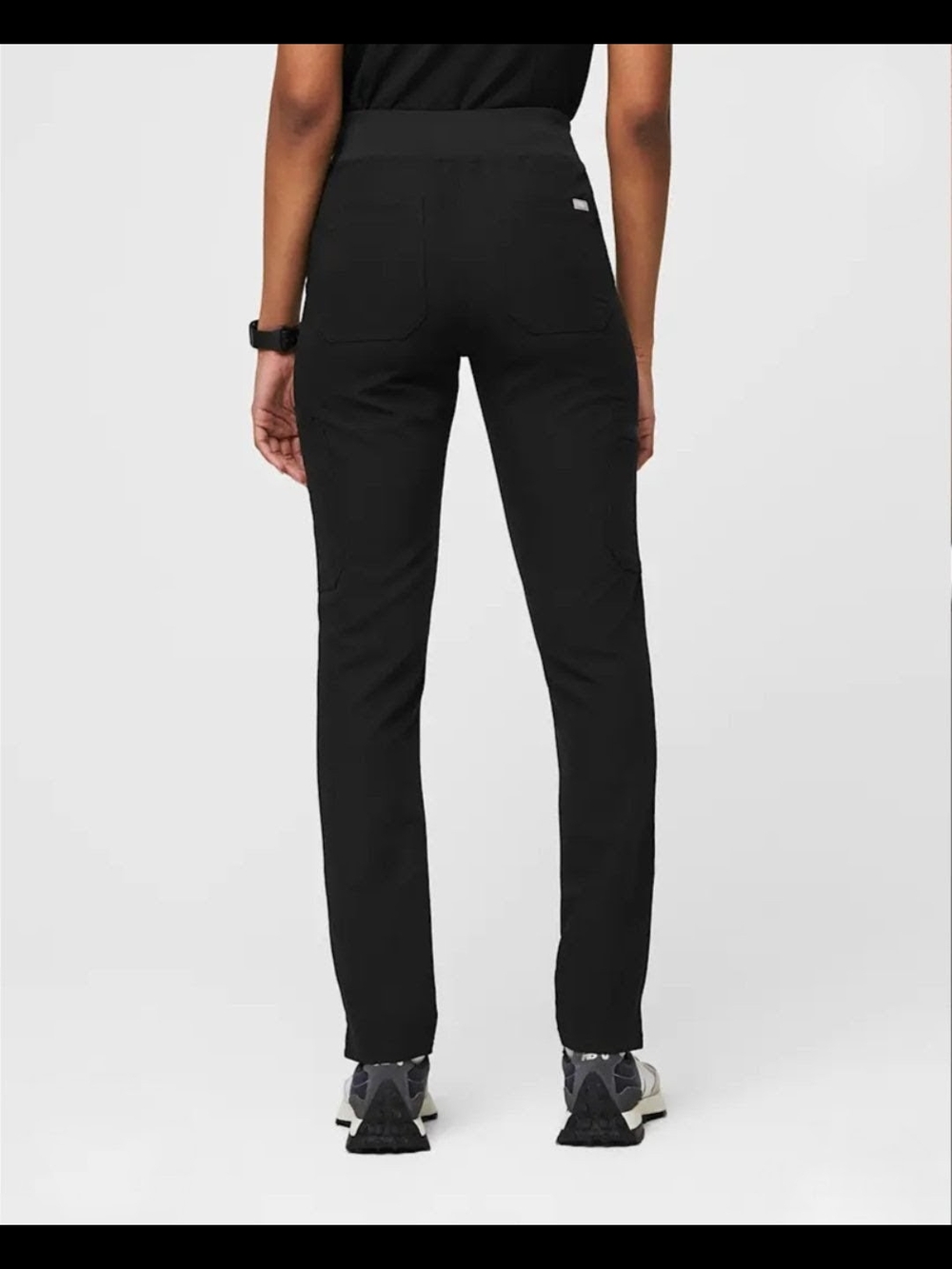 FIGS High-Waisted Yola Skinny Scrub Pants Black Size Large - Picture 4 of 7